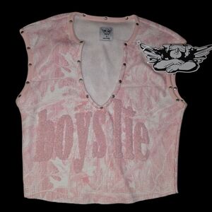 NWT Boys Lie Pink Camo Rebel Tank!